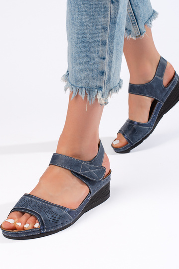 blauwe sandalen 2