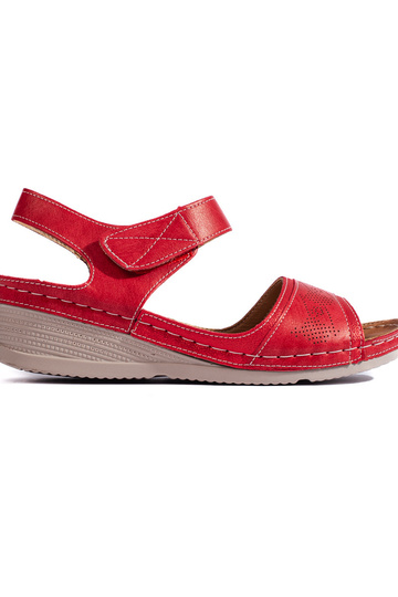 rode sandalen
