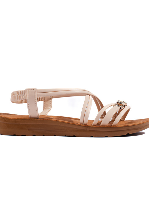 beige sandalen
