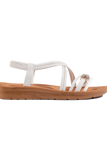 witte sandalen met ruwe zolen