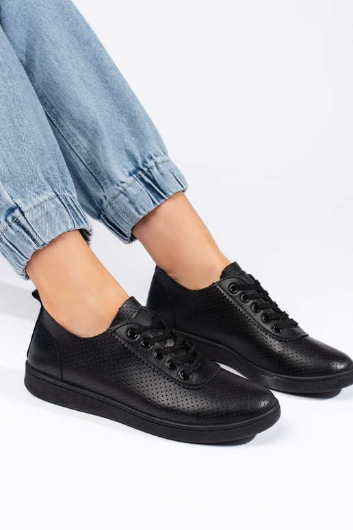 bottines noires à lacets pour femme