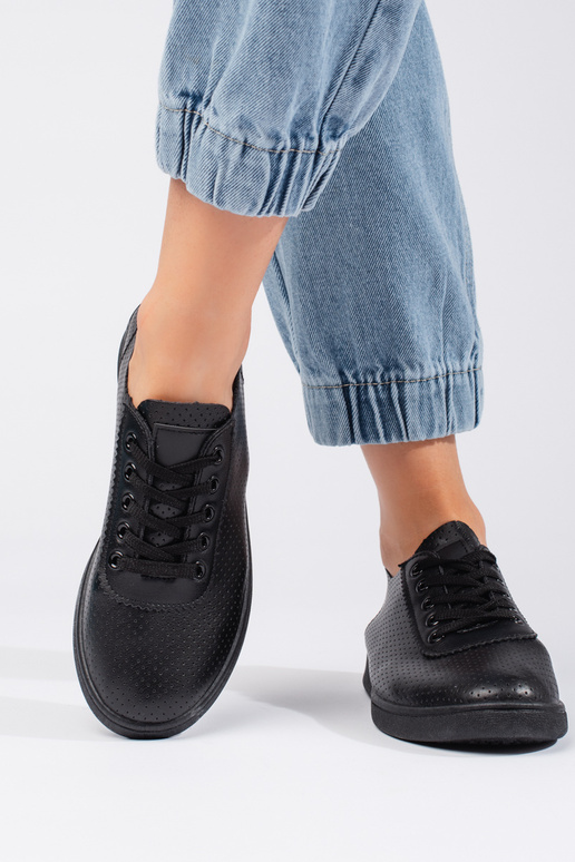 bottines noires à lacets pour femme