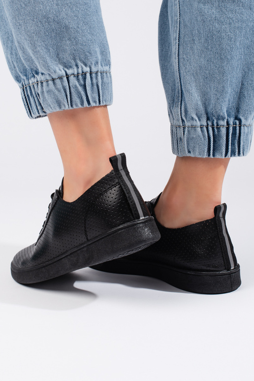 Schwarze Schnürstiefeletten für Damen Schwarze Schnürstiefeletten für Damen