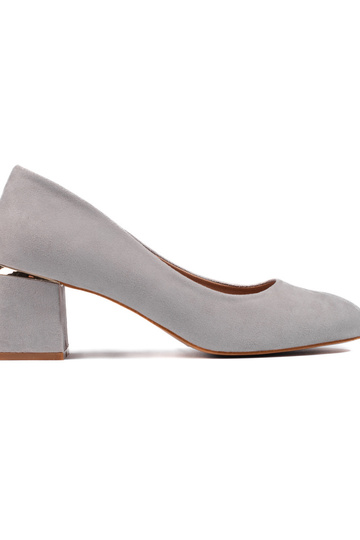talons hauts en daim gris