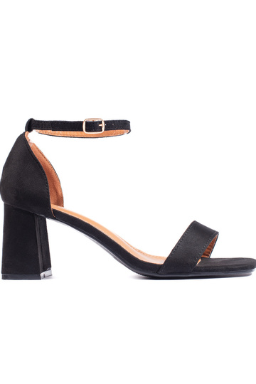 zwarte suède sandalen