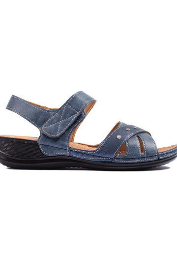 blauwe platformsandalen