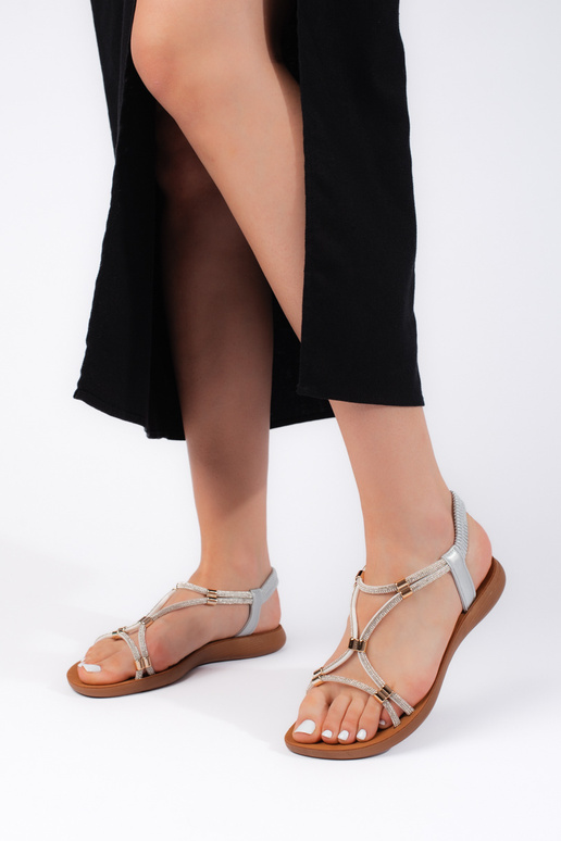 silberne Sandalen silberne Sandalen