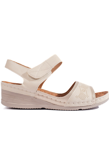 beige sandalen