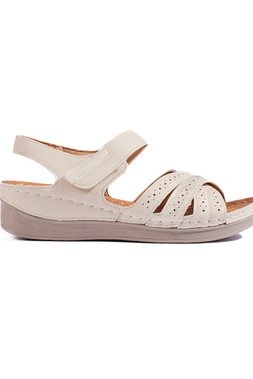 beige sandalen
