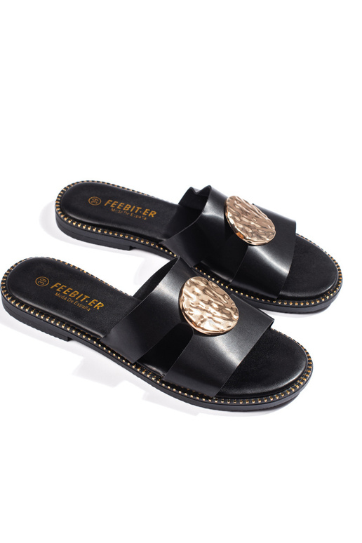 Klassiek model zwarte pantoffels