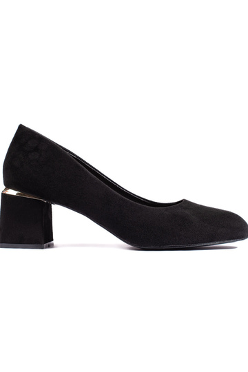 Schwarze Wildleder-High-Heels