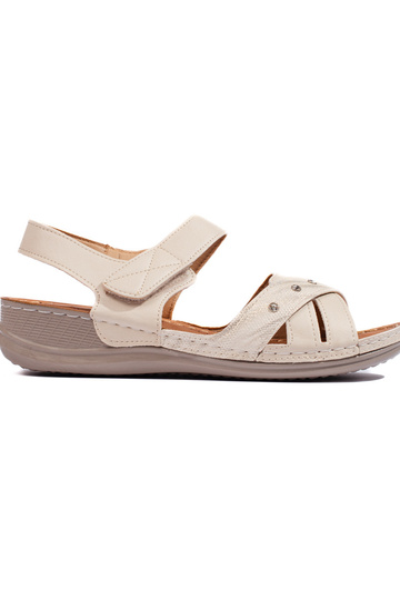 beige platformsandalen
