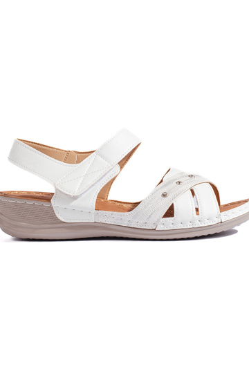 witte platformsandalen