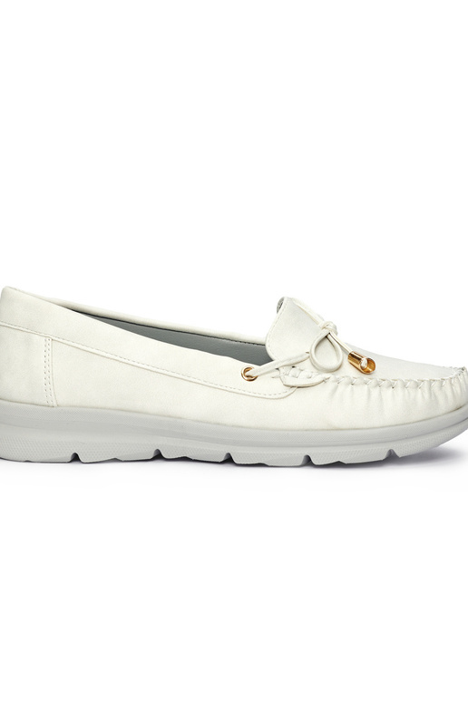 witte comfortabele mocassins van...
