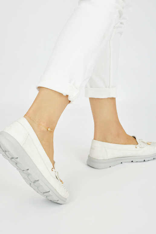 witte comfortabele mocassins van...