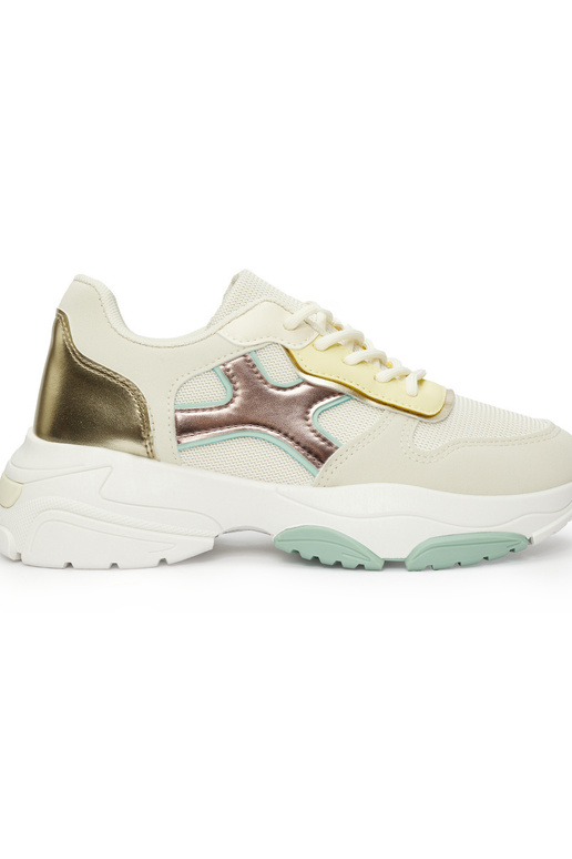 Chaussures de loisirs pour femmes dorées Chaussures de loisirs pour femmes dorées