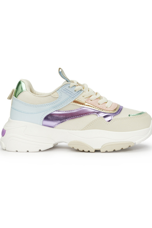 Damessportschoenen met dikke zool in...