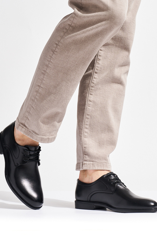 bottines noires pour hommes nouées