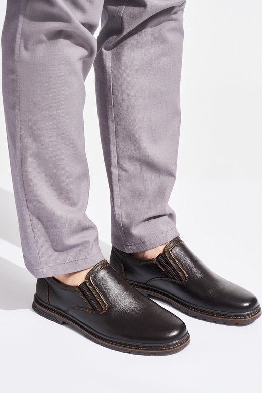 dunkelbraun Männer Halbschuhe