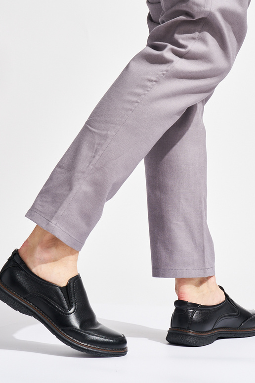 bottines noires pour hommes avec boucle