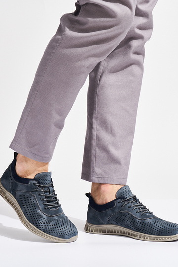 blauwe heren enkellaarsjes... 2