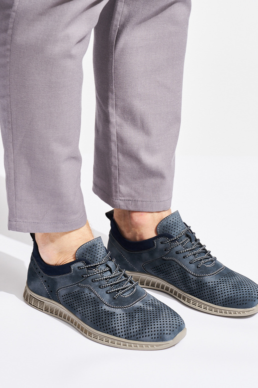 bottines bleues pour homme avec...