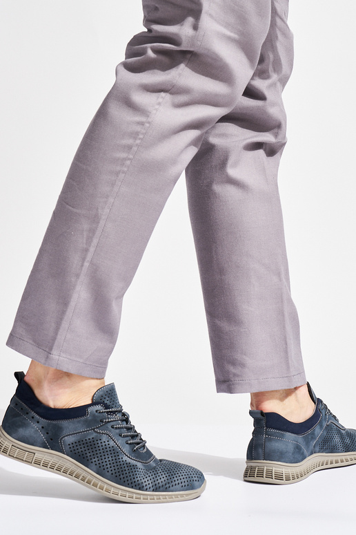 bottines bleues pour homme avec...