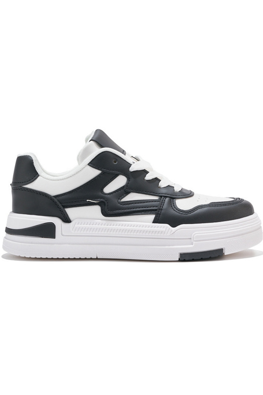 Weiß-schwarze Sneakers-Modellschuhe... Weiß-schwarze Sneakers-Modellschuhe...