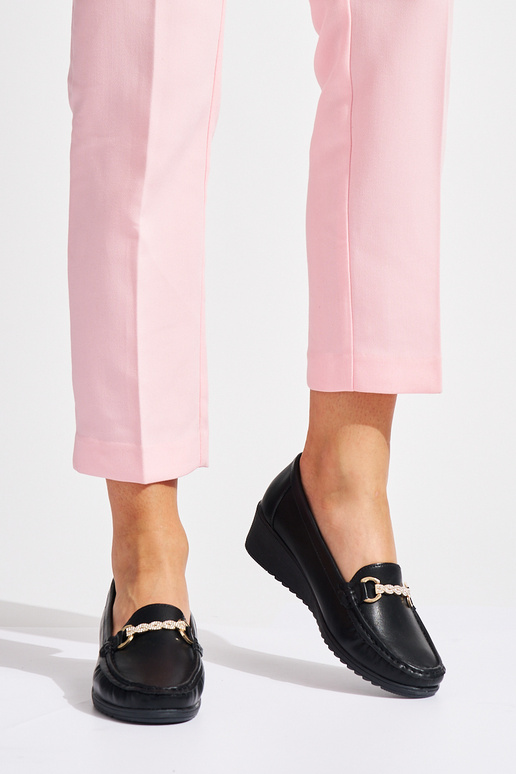 mocassins pour femmes noirs sur coin...