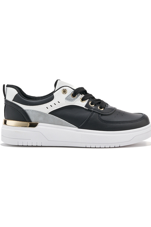 schwarze Sportschuhe mit Plateau schwarze Sportschuhe mit Plateau