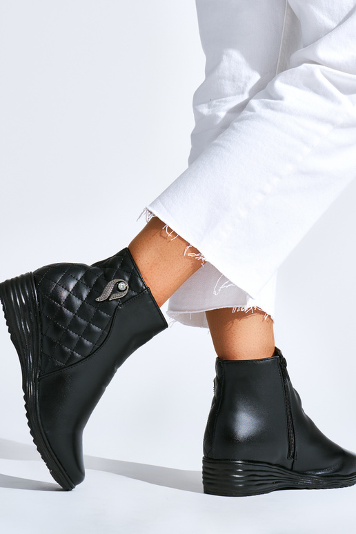 Comfortabele zwarte sleehakschoenen