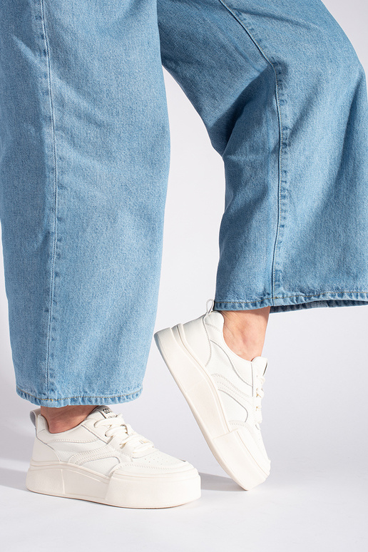 Weiße klassische Damen-Sneakers mit...