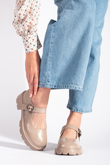 Beige Mokassins mit... 2