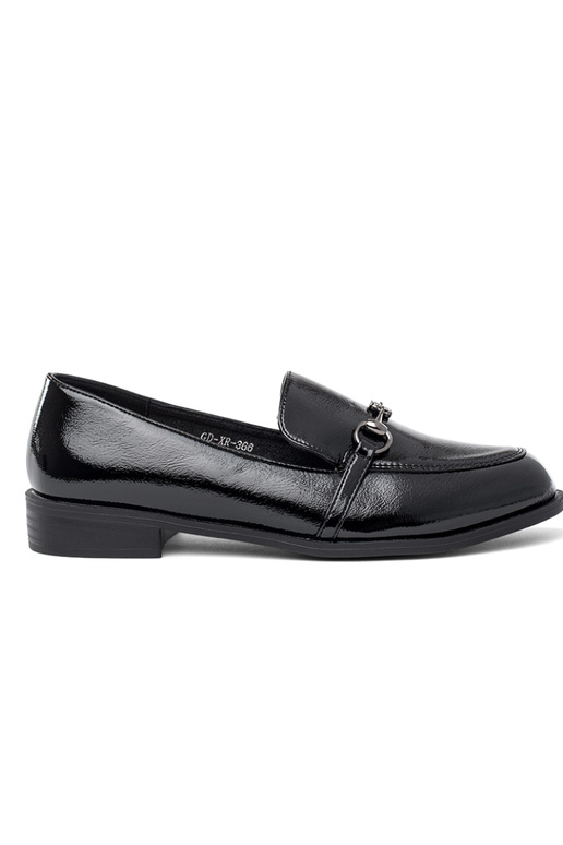 Mocassins en cuir verni noirs avec... Mocassins en cuir verni noirs avec...