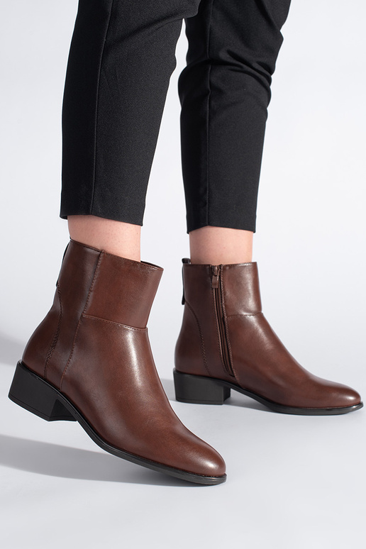 Bottines en cuir marron Sergio Leone
