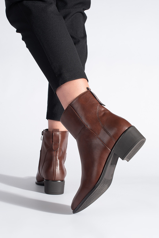 Bottines en cuir marron Sergio Leone