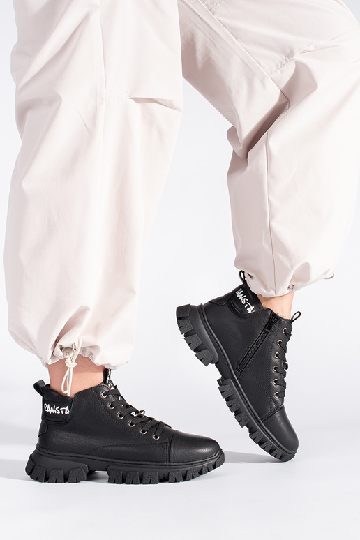 Bottes femme Sergio Leone à lacets noir