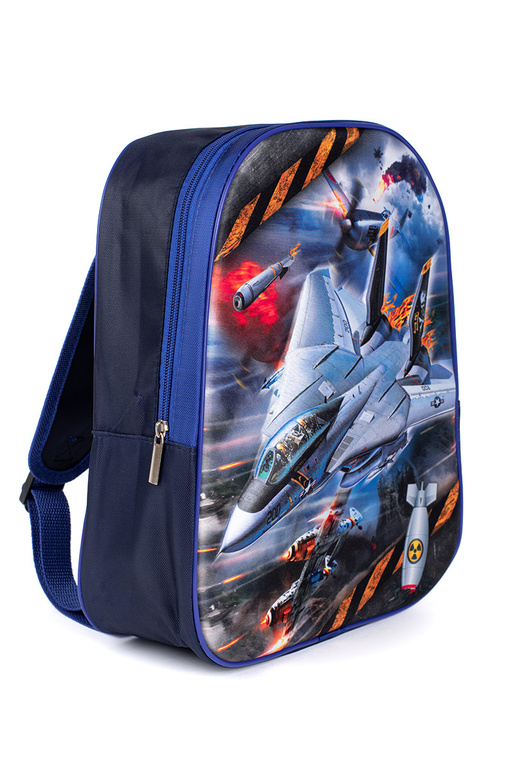 Blauer Rucksack für Jungen ze...