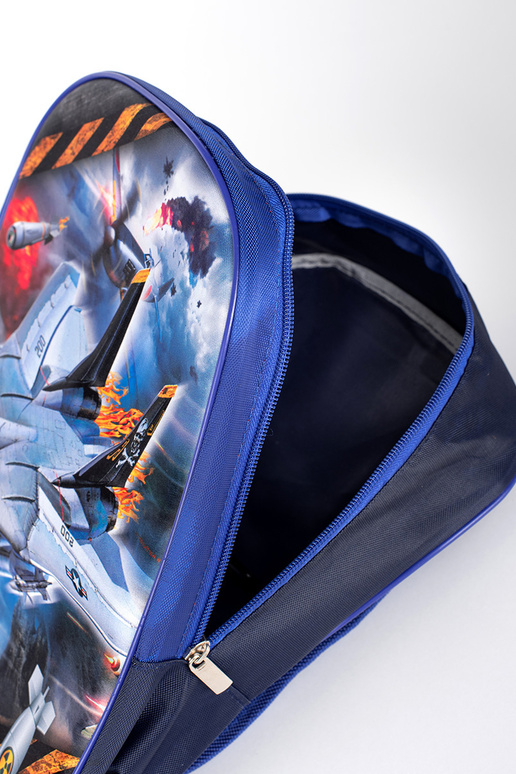 Blauer Rucksack für Jungen ze...