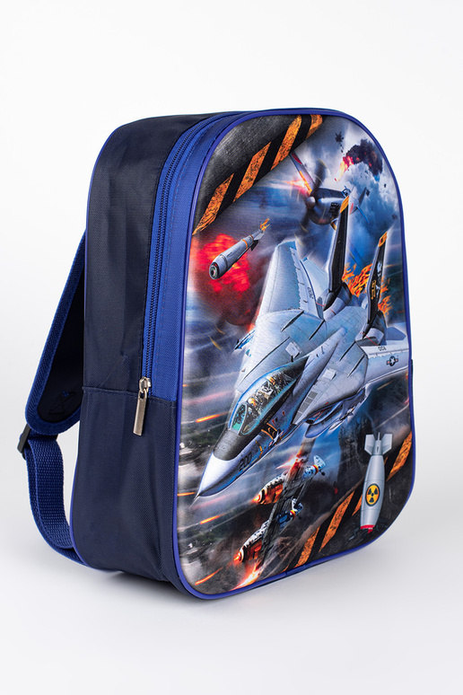 Blauer Rucksack für Jungen ze...