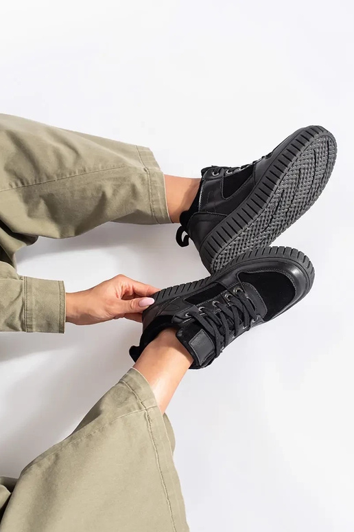 couleur noire grand Chaussures de femme