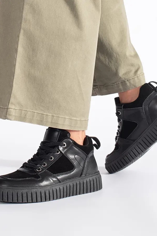 couleur noire grand Chaussures de femme