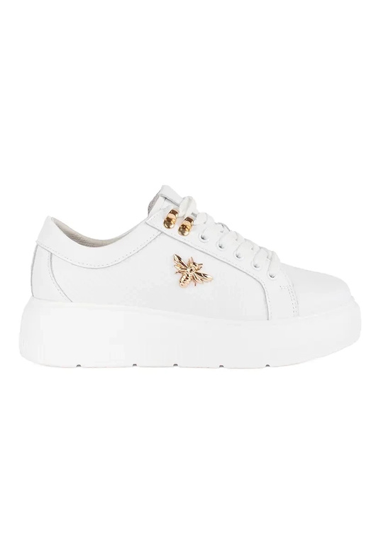 Leer Initte kleur Sneakers met platform
