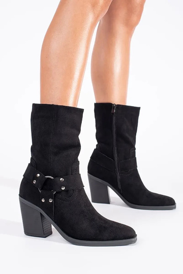 en daim couleur noire bottes 2