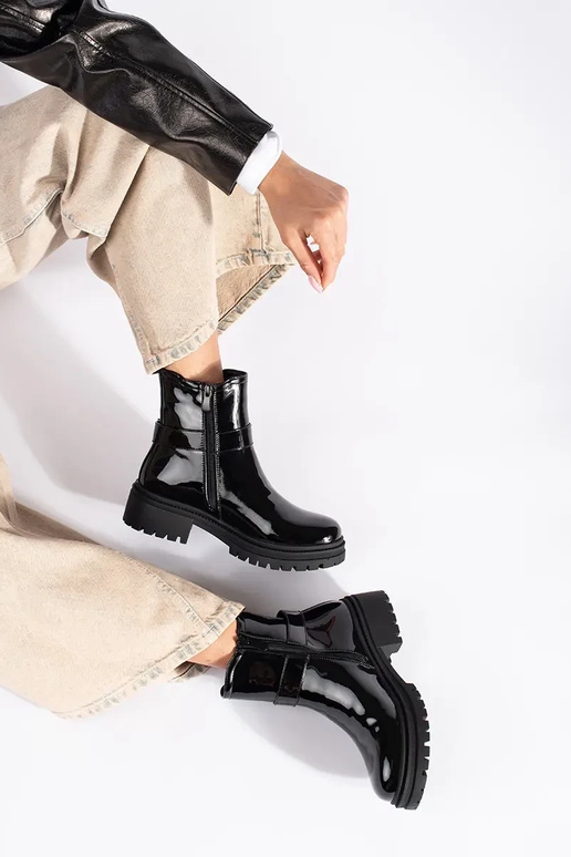 mit Lackeffekt schZuarze Farbe Frauen... mit Lackeffekt schZuarze Farbe Frauen...