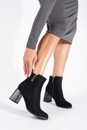 en daim couleur noire bottes 2