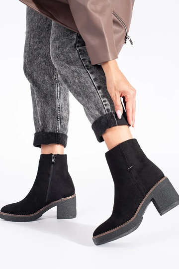 en daim couleur noire bottes 2