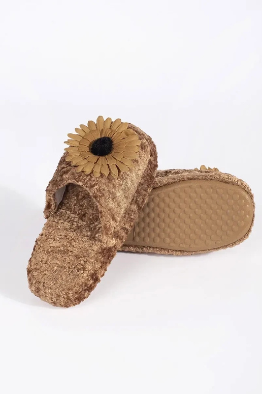 Chaussons pour enfants en marron avec...