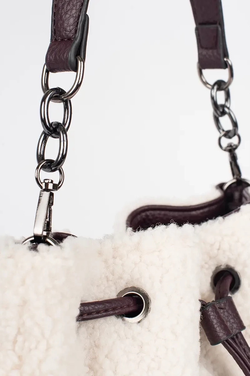 Dunkelbraune elegante Handtasche mit...