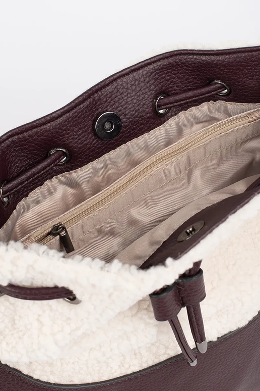 Dunkelbraune elegante Handtasche mit...